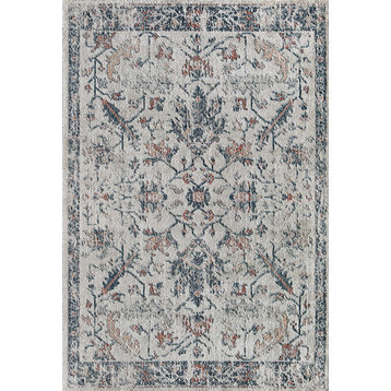 Rugs America Cora Winter Wheat Transitional Vintage Area Rug, 2'6" X 4'