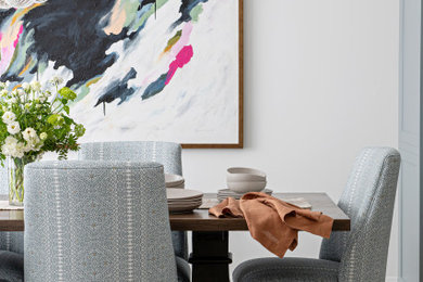 Inspiration for a transitional dining room remodel in Other