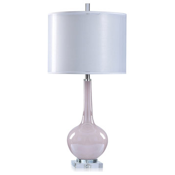 Lexi Table Lamp, Blush Pink and Clear