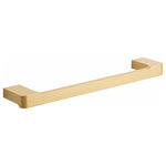 Manillons - Yass Brushed Gold Towel Bar, Small 14 in - Introducing this towel bar holder with 3 size variations and available in Matte Black or Brushed Gold PVD finish, boasting a sleek contemporary design that effortlessly enhances your bathroom decoration. Elevate your space with this stylish and functional accessory
