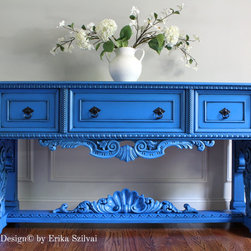 Antique Blue Buffet Sideboard - Products