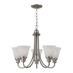 Sea Gull Lighting - Sea Gull Lighting 35940BLE-962 Windgate Chandelier, Brushed Nickel - Chandeliers