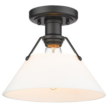 Orwell Flushmount With Opal Glass Shade Shade