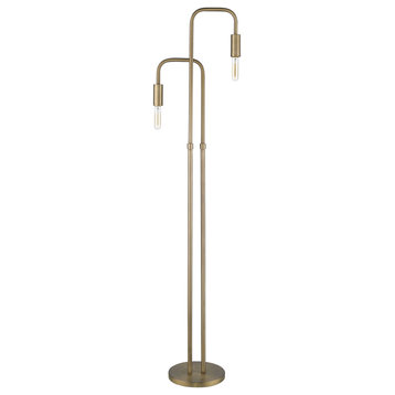 Acclaim Lighting TF70023 Perret 2 Light 63" Tall Arc Floor Lamp - Aged Brass
