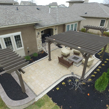 Gas Fire Pit on Paver Patio
