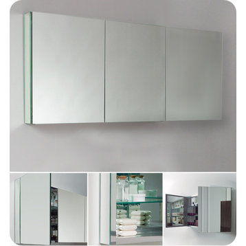 Fresca FMC8019 60" Triple Door Frameless Medicine Cabinet - Mirror