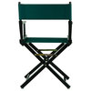 18" Director's Chair With Black Frame, Hunter Green Canvas
