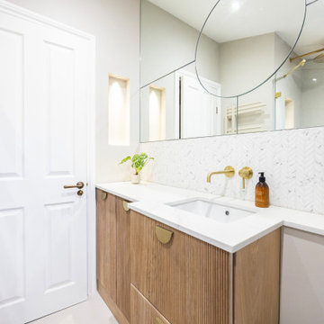 A wall mirror that makes the space feel spacious