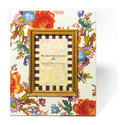 Flower Market 4" x 6" Frame - White | MacKenzie-Childs - Picture Frames