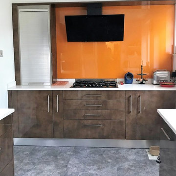 Copper Effect High Gloss Kitchen