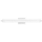 Quoizel - Quoizel Rosalie 30" LED Light Bath, Brushed Aluminum/Crystal Chip - Add some glamour to your bathroom with the Rosalie collection. This modern style fixture features a Brushed Aluminum finish in a rectangular silhouette for a polished and streamlined look. The clear acrylic shades contain crystal beads creating an elegant and sophisticated look. Integrated LED technology adds energy saving benefits without sacrificing beauty.