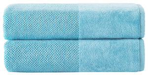 Incanto 2-Piece Turkish Cotton Bath Sheet Set, Aqua