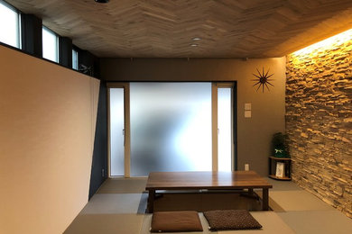 他の地域にあるモダンスタイルのおしゃれなリビングの写真