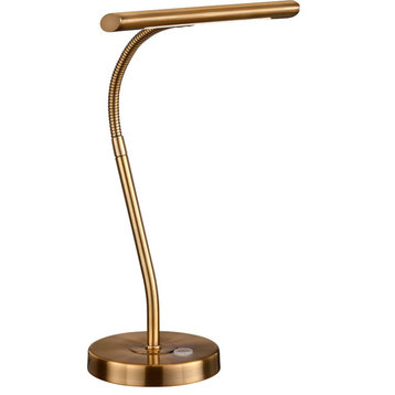 Curtis LED Desk Lamp, Antique Brass