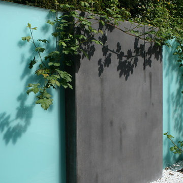 Sichtschutz Beton und Glas