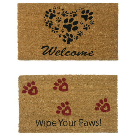 Rubber-Cal Adorable "Doggie Door Mat" Kit 18" x 30" 2 Doormats