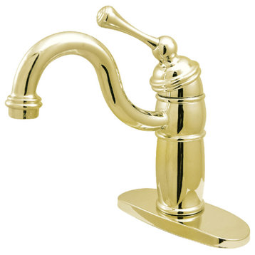 Kingston Brass Single-Handle Monoblock Bar Faucet, Polished Brass
