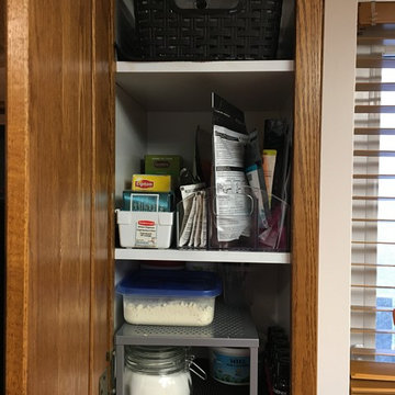 Pantry Organization - shelf helpers keep things neat