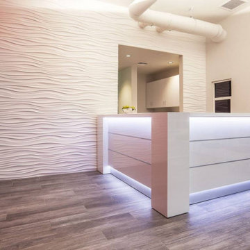 Valde L-Shaped Reception Desk, White by MDD Furniture