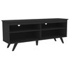 58" Wood Simple Contemporary Console, Black
