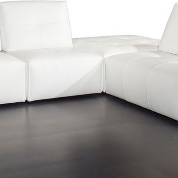 Nicoletti Ibiza White Leather Modular Sectional Sofa