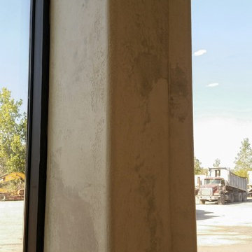 Concrete looking walls done with venetian plaster