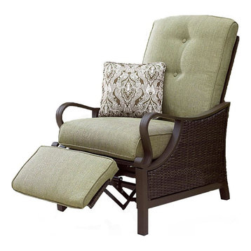 Ventura Luxury Recliner With Pillow Accessory, All-Weather, Resin Weave