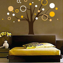 Rings and Dots Tree Decal - Wall Decals