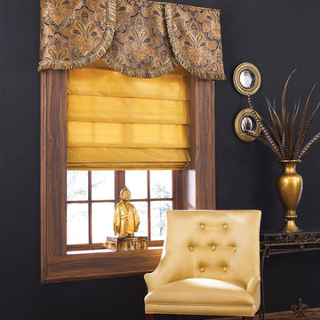 Layered beauty with Roman Shade and valance