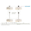 Kichler 42122 Convertible 24"W 3 Light Drum Pendant / Semi-Flush - Black