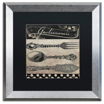 Color Bakery 'Bistro Parisienne II' Art, Silver Frame, Black Matte, 16"x16"