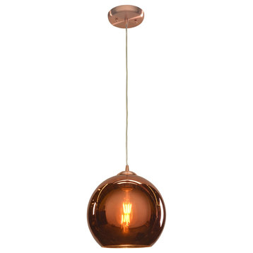 Access Lighting Glow Pendant 28101-BCP/CP, Brushed Copper