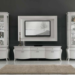 Prestige Deco Wall Unit Composition 104 White by Spar - $15,499.00 - Entertainment Centers And Tv Stands