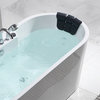 67" L x 29.5" W White Acrylic Center Drain Freestanding Whirlpool Tub