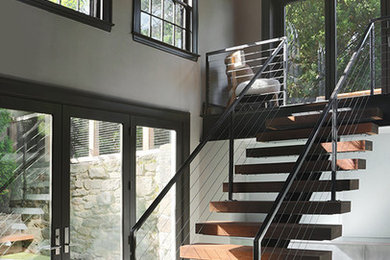 Inspiration for an industrial home gym remodel in Boston