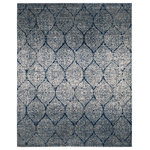 Safavieh - Safavieh Madison Collection MAD604 Rug, Navy/Silver, 8' X 10' - The heirloom elegance of yesteryear becomes chic, metro-mod dcor in the Madison Rug Collection. Traditional motifs and reminiscent imagery is colored in vibrant hues and draped in a distressed, antique patina for a classic look that is all-together now. Madison rugs are machine loomed using soft, easy-care synthetic yarns for long-lasting brilliance.