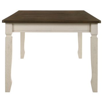 Fedele Dining Table, Weathered Oak and Cream