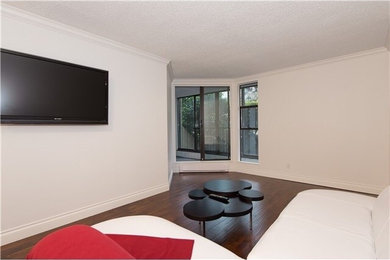 Trendy family room photo in Vancouver