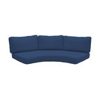 Covers for Low-Back Curved Armless Sofa Cushions 6 inches thick
