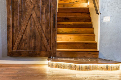 Inspiration for a craftsman staircase remodel in Phoenix