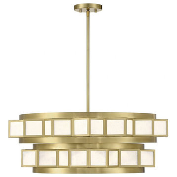 6 Light Chandelier In Modern Style-10 Inches Tall and 29 Inches Wide