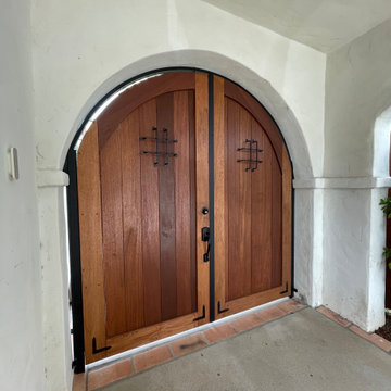 Mahogany Gate with iron frame
