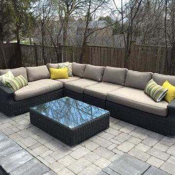 Client's backyard, Toja Patio Furniture, Azores Sectional Set