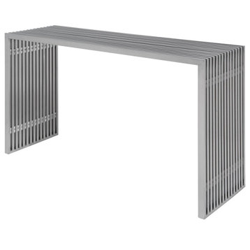 Nuevo Furniture Amici Console Table in Silver