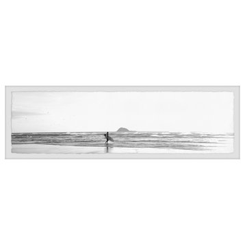 "Early Morning Surf II" Framed Painting Print, 45x15