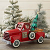 Small Red Truck With Christmas Tree