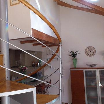 Stairwell with Vaulted Ceilings