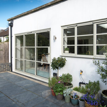 Our Brand New OB-36⁺ Soho Bifold paired with our OI-30 Internal Door