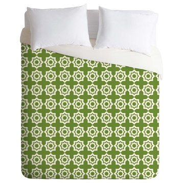 Deny Designs Khristian A Howell Moroccan Mirage Green Duvet Cover - Lightweight