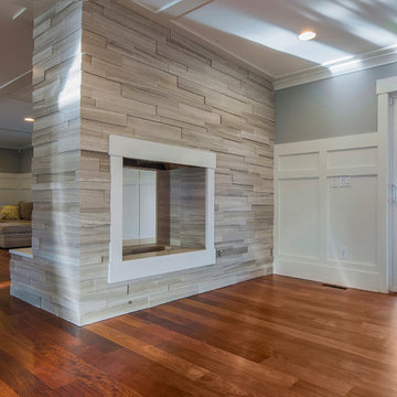3D Limestone Fireplace